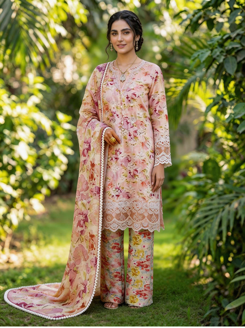 Unstitched 3pc Embroidery + Print Volume 3