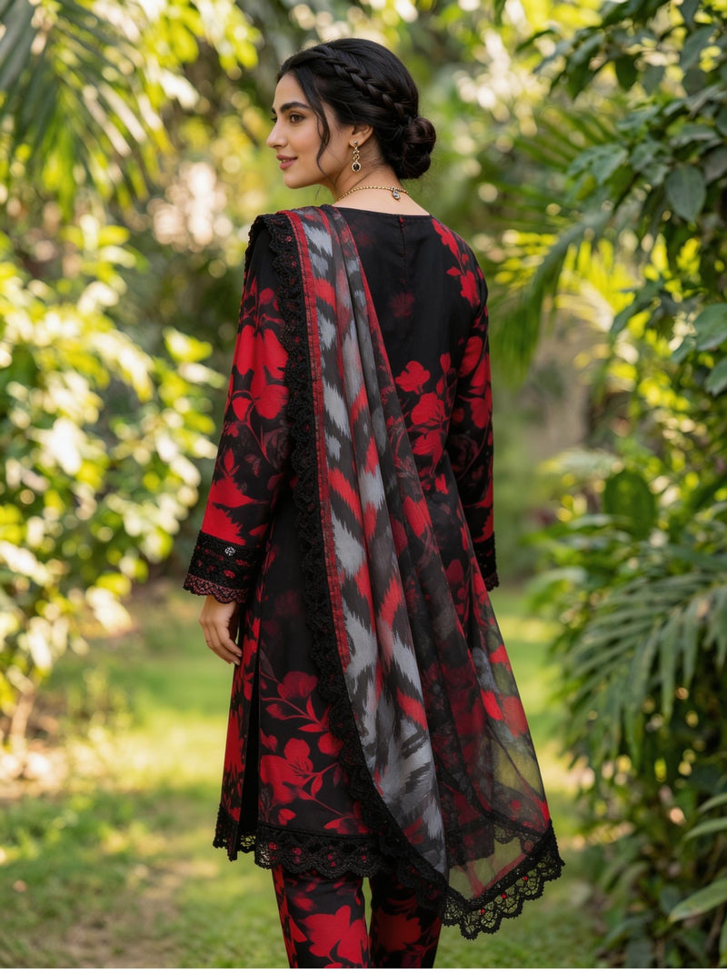 Unstitched 3pc Embroidery + Print Volume 3