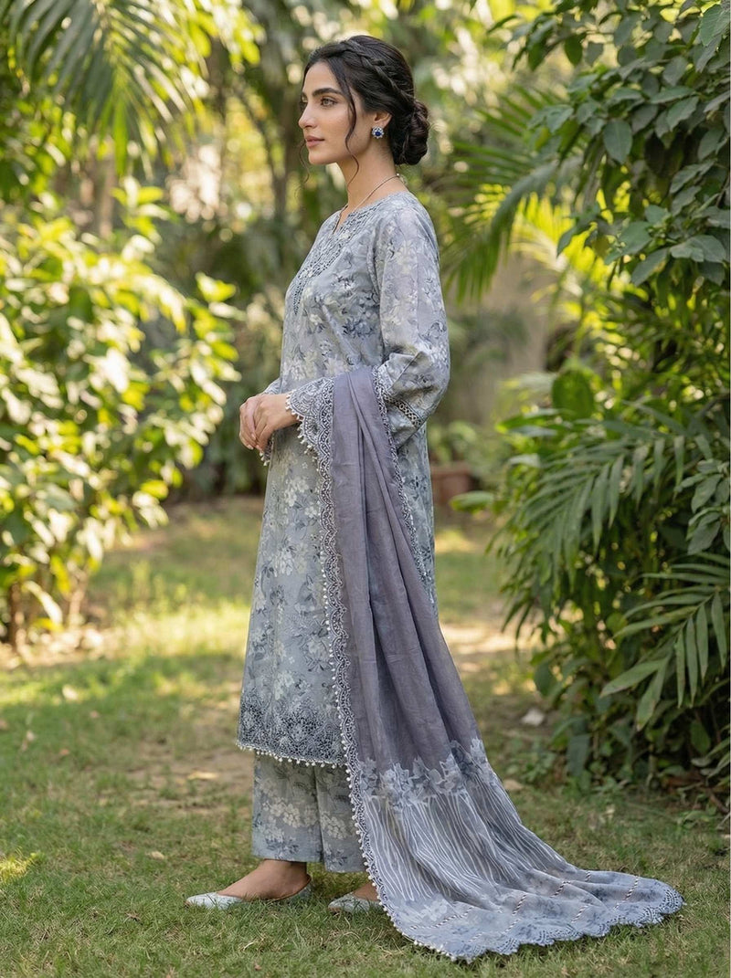 Unstitched 3pc Embroidery + Print Volume 3